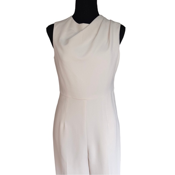 Banana Republic ivory cowl neck wide leg jumpsuit NWT • size 6 petite - Picture 3 of 11
